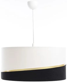 Lustră pe cablu SWING 1xE27/60W/230V negru/alb/auriu