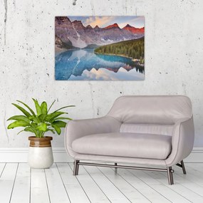 Tablou pe sticlă - Peisaj montan din Canada (70x50 cm)