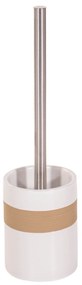 Recipient ceramic pentru perie BEIGE + perie WC