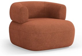 Fotoliu cărămiziu cu tapițerie din stofă bouclé Jenny – Micadoni Home