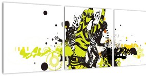 Tablou - Street dance (cu ceas) (90x30 cm)