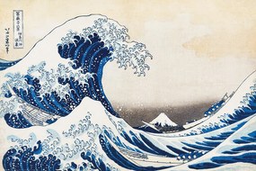 Poster Kacušika Hokusai - Marele val de la Kanagawa, Katsushika Hokusai