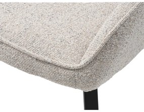 Scaun de sufragerie gri deschis cu cotiere tapițat Alma – Unique Furniture