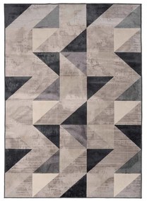 Covor gri/bej din amestec de bumbac 140x200 cm Graphic – douceur d'intérieur
