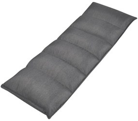 242397 vidaXL Șezlong de podea pliabil, gri, material textil