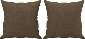vidaXL Perne decorative, 2 buc., maro, 40x40 cm, material textil