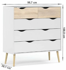 Comodă OSLO 75456, albă