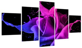 Tablou abstract cu trandafir (125x70 cm), în 40 de alte dimensiuni noi
