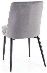 Scaun de bucaterie Kayla Velvet, gri