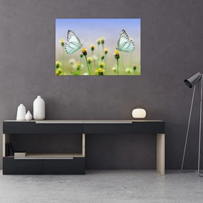 Tablou cu fluture pe floare (90x60 cm)