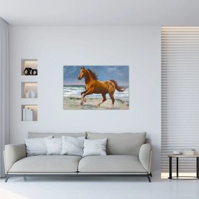 Tablou - Caii pe plajă (90x60 cm)