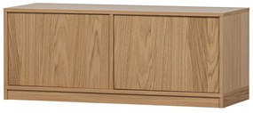 Bibliotecă modulară în culoare naturală cu aspect de lemn de stejar 217x243 cm Modulair – vtwonen