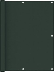 vidaXL Paravan de balcon, verde închis, 120 x 400 cm, țesătură oxford