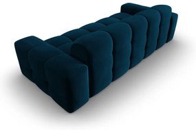 Canapea albastru-închis cu tapițerie din catifea 222 cm Kendal – Micadoni Home