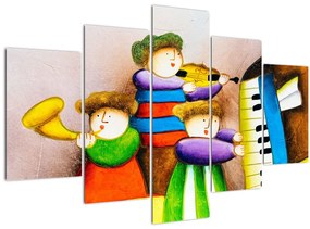 Tablou - Muzicanții, pictură (150x105 cm)
