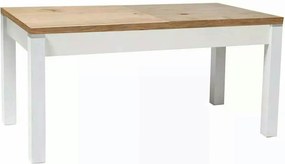 Masa extensibila KLEOPATRA, stejar/alb, PAL laminat 124/164x64x59/71 c