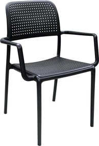 Scaun stivuibil, negru, DENTON NEW