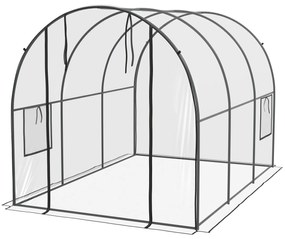 Outsunny Sera 3 x 2 x 2m cu Usa Rulanta si Fereastra, Transparent | Aosom Romania
