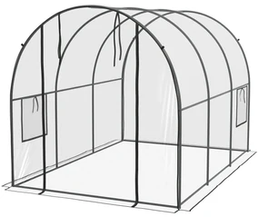 Outsunny Sera 3 x 2 x 2m cu Usa Rulanta si Fereastra, Transparent | Aosom Romania