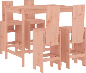 vidaXL Set bar de grădină, 5 piese, lemn masiv douglas