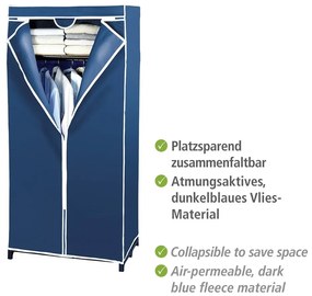 Șifonier din material textil Wenko, 160 x 50 x 75 cm, albastru