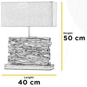 Lampă de masă MARICA 1xE27/22W/230V 50 cm ONLI