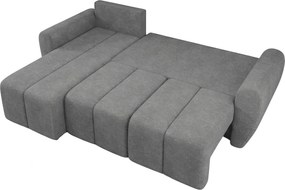 Coltar extensibil de colt SEVIO, gri, reversibil, 246x145 cm + 2 perne GRATUIT