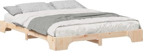vidaXL Cadru de pat Maro 160 x 220 cm Lemn de pin masiv