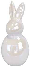 Decorațiuni de Paște Iepure alb, ceramică, 7,5 x17,5 x 7,5 cm