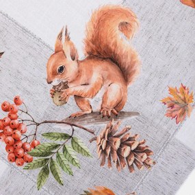Față de masă centrală cu imprimeu VEVERIȚĂ 85 x 85 cm