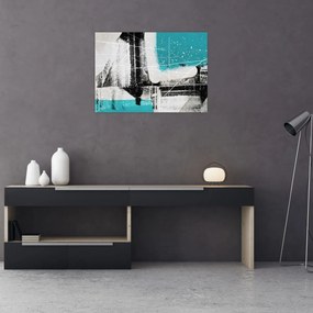 Tablou - Abstract turcoaz (70x50 cm)