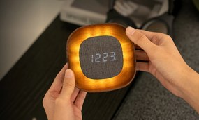 Ceas deșteptător Lumos, variante multiple - Gingko Variantă: pătrat, nuc