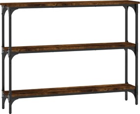 vidaXL Măsuță consolă, stejar fumuriu, 100x22,5x75 cm, lemn prelucrat