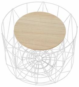 Set măsuţe auxiliare, natural/alb, DALUX