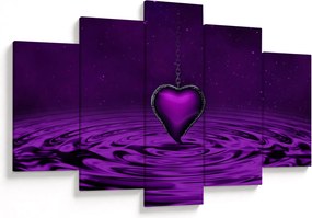 Tablou ci inima violetă (150x105 cm)