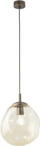 Brilagi - Lustră suspendată pe cablu VULCANO 1xE27/15W/230V Ø 25 cm bronz/bej fumuriu