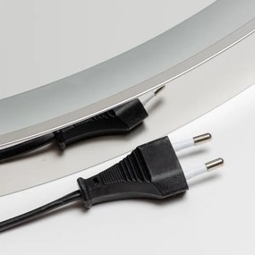 Brilagi-LED Oglindă încălzită, dimmabilă, cu iluminare LED, profil aluminiu PRO, 18W/230V, Ø 60 cm, IP44, crom lucios