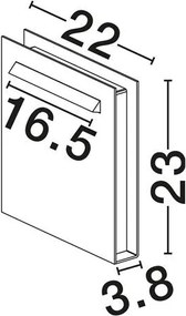 Mini Stalp de exterior LED 2700K, IP67 RECTO H-23cm corten