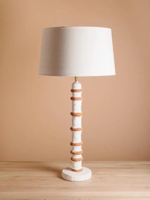 Lampa de masa, cu abajur din hartie mache, Mercadal