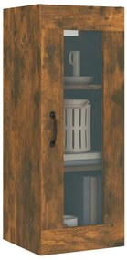 Dulap de perete suspendat, stejar fumuriu, 34,5x34x90 cm 1, Stejar afumat