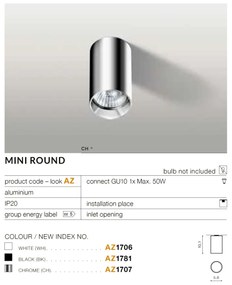 Spot aplicat tavan/plafon stil modern MINI ROUND crom