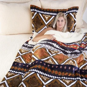 Set blăniţă miel AZTEC 2 buc