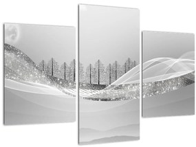 Tablou - Peisaj argintiu (90x60 cm)