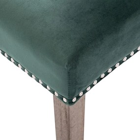 Scaun de sufragerie, verde inchis, catifea 1, Morkegronn