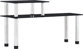 vidaXL Raft de bucătărie, negru, 45x16x26 cm, sticlă securizată