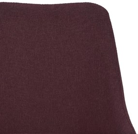 Scaune de bucatarie, 2 buc., mov, material textil 2, Violet