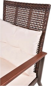 Balansoar cu măsuță maro închis din lemn masiv Sinaloa – Garden Pleasure