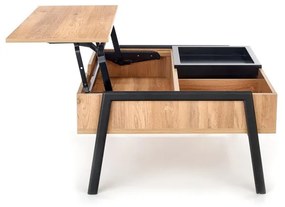 Masa de cafea Podium, lemn natural/negru