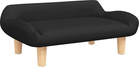 vidaXL Pat de câini, negru, 70x40x24 cm, material textil