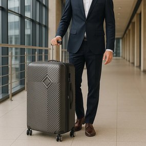 TraveLux Pro XVI gurulós bőrönd szett szürke